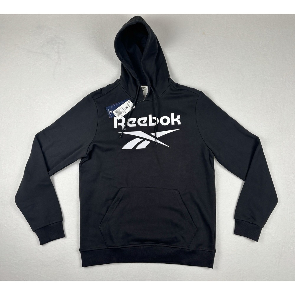 Reebok Identity Big Logo‎ Fleece Hoodie Black Adult 2XL